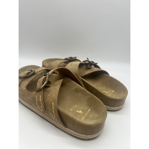 Polo Ralph Lauren Turbach Sandals Beige Suede Men Size 12D New main image 14